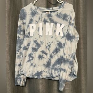 Pink Long sleeve tie-dyed shirt